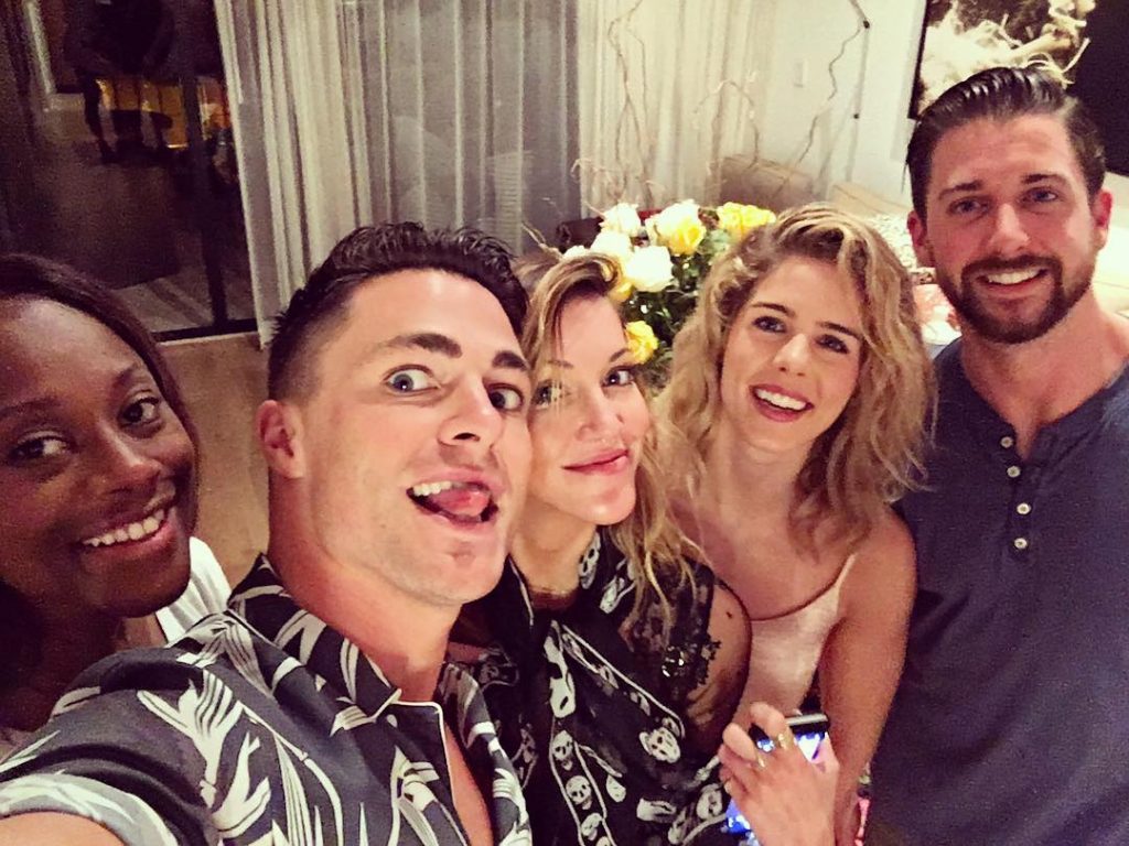Emily Bett Rickards and Colton Haynes Help Katie Cassidy Celebrate her 30th...