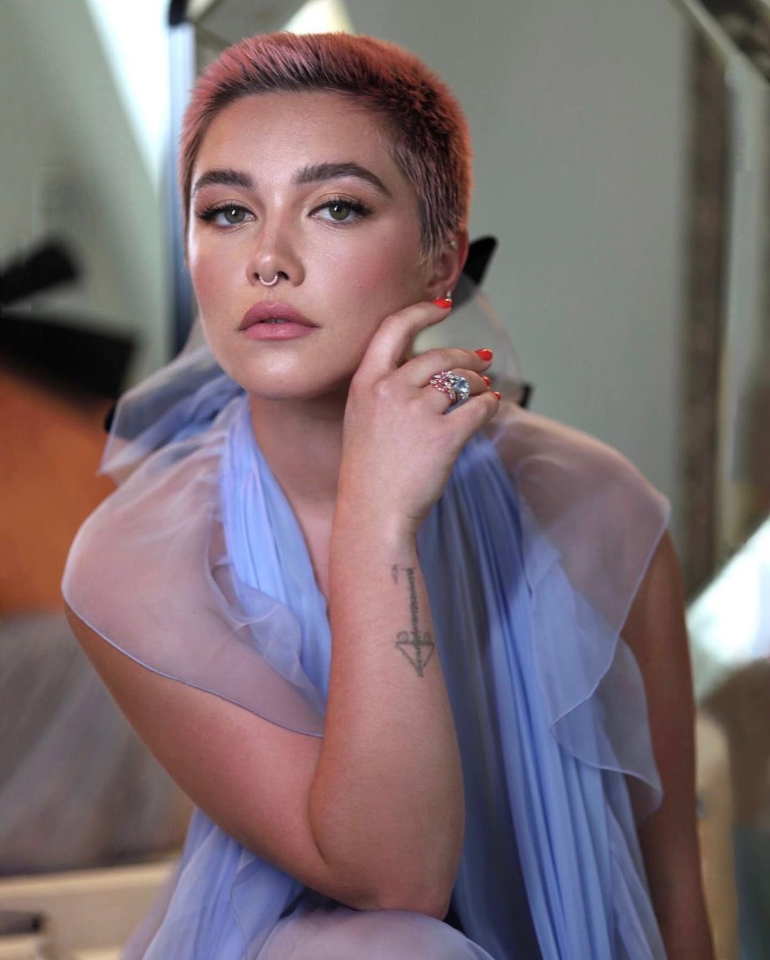 Florence Pugh Attends the Valentino Haute Couture Fashion Show ...